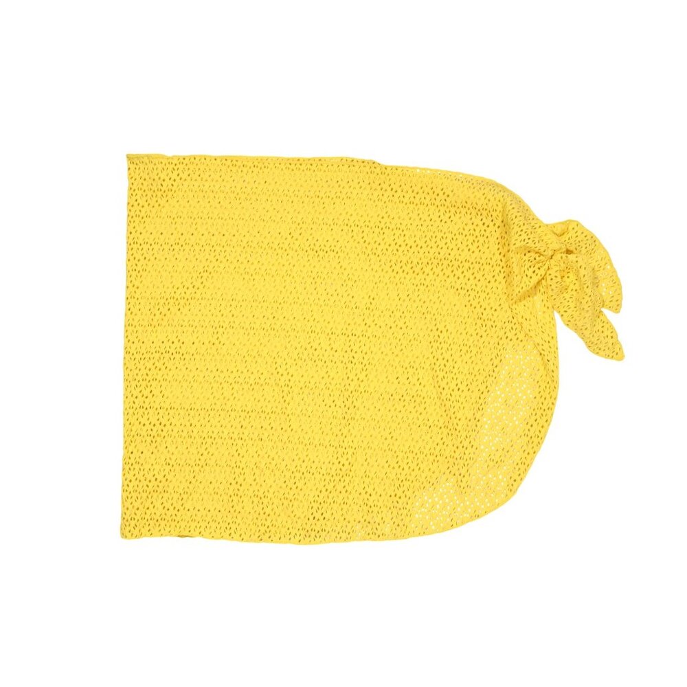 Monday Swimwear St Barth's Sarong In Citrus Crochet